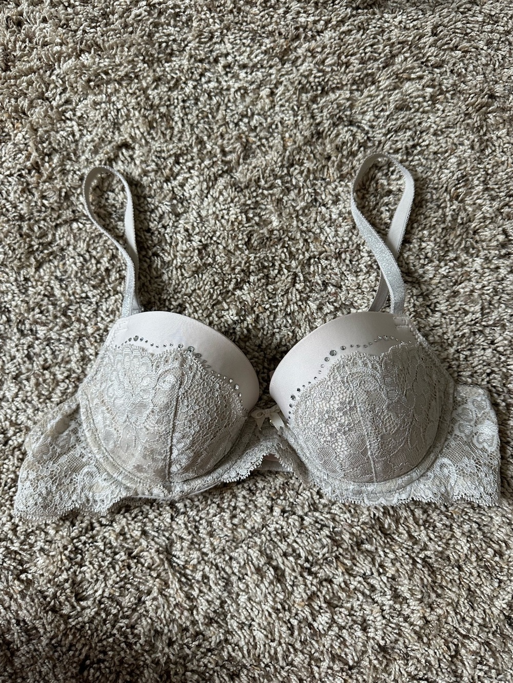 Victoria’s Secret lace glitter bridal bra